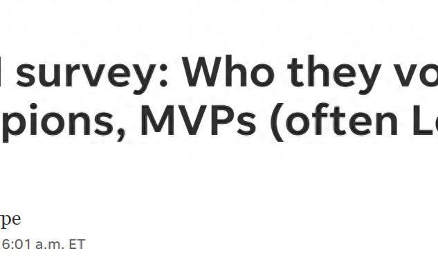 体育视频直播-詹姆斯独占4席！美媒公布总经理票选15项大奖结果：仅4人多次入选