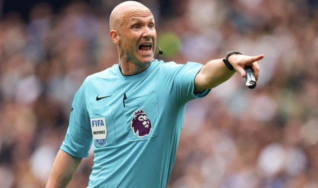 安东尼-泰勒此前曾4次执法曼市德比，曼城战绩为1胜3负